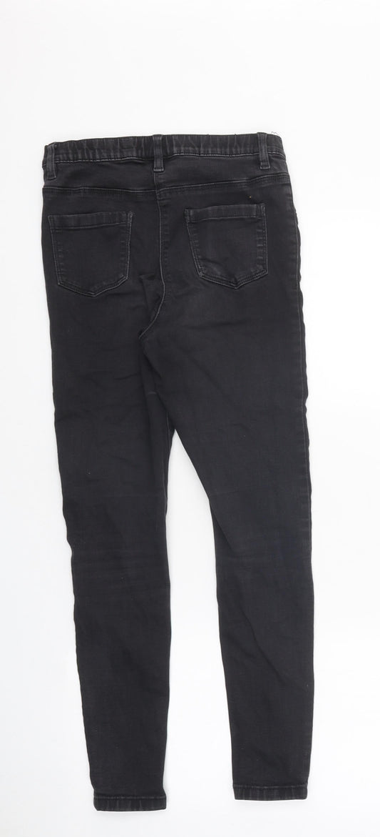 NEXT Womens Black Cotton Skinny Jeans Size 26 in L29 in Regular Zip