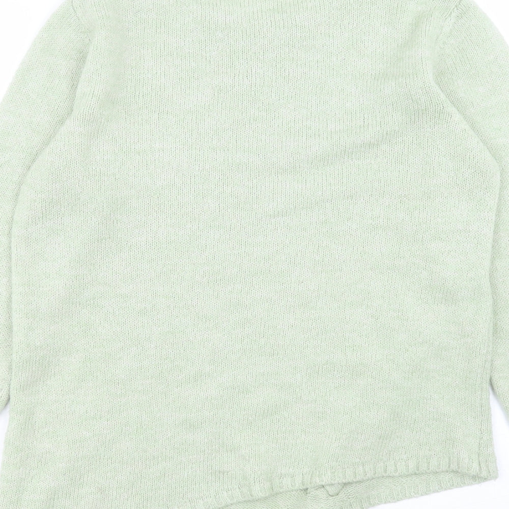 George Womens Green Round Neck Acrylic Pullover Jumper Size 12