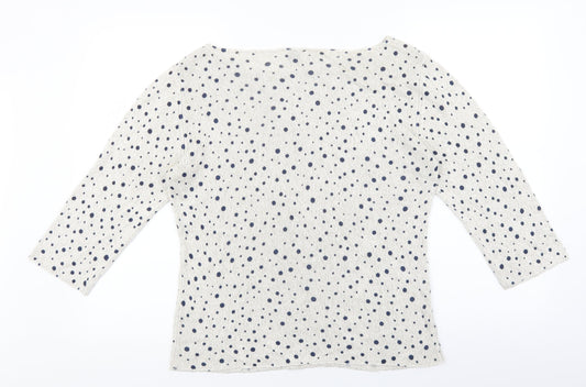 Kaliko Womens Multicoloured Scoop Neck Polka Dot Viscose Pullover Jumper Size 16