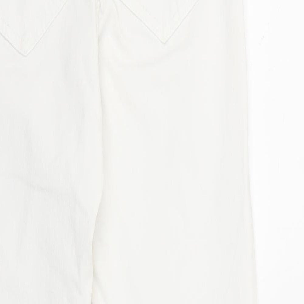Zara Womens White Polyester Skinny Jeans Size 6 L27 in Regular Zip