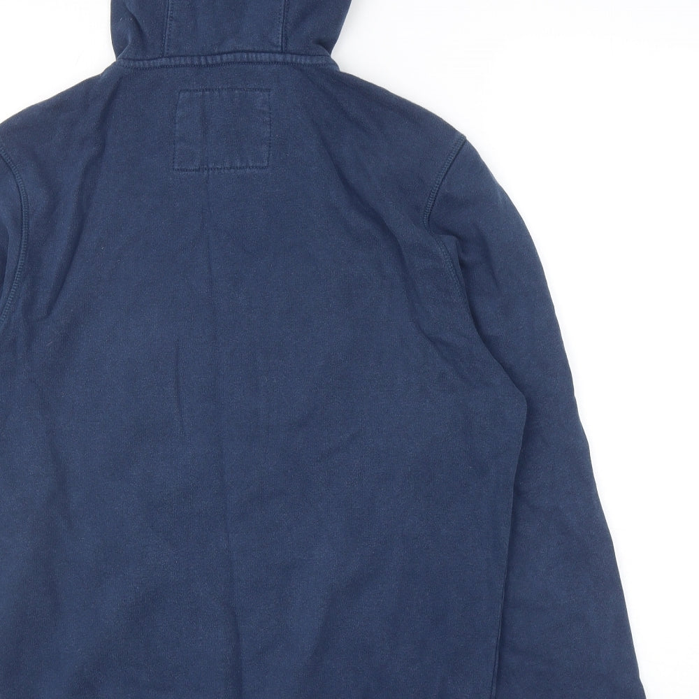 Mens UK Size S Napapijri Blue Pullover Hoodie