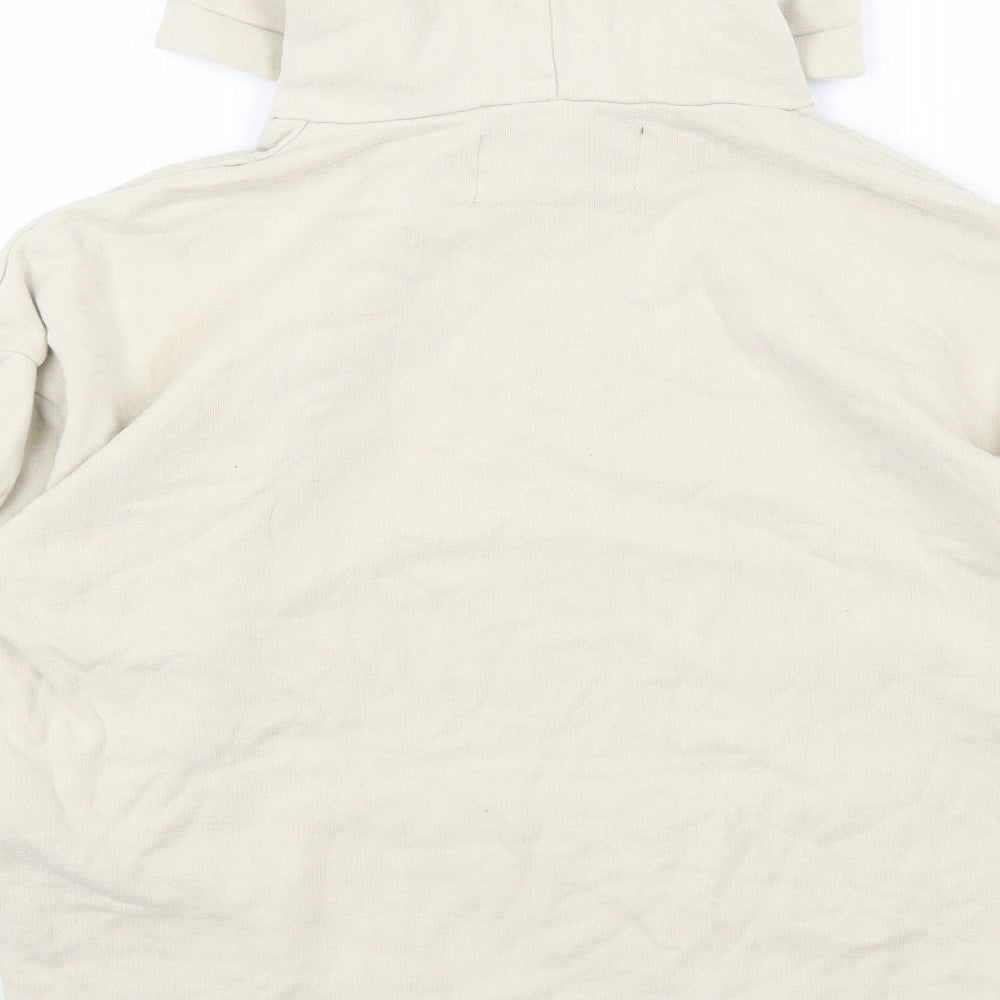 Mens UK Size XS River Island Beige Pullover Hoodie