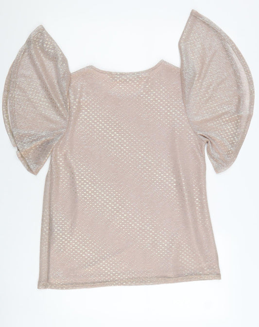 Womens UK Size 12 Dorothy Perkins Pink Basic Blouse