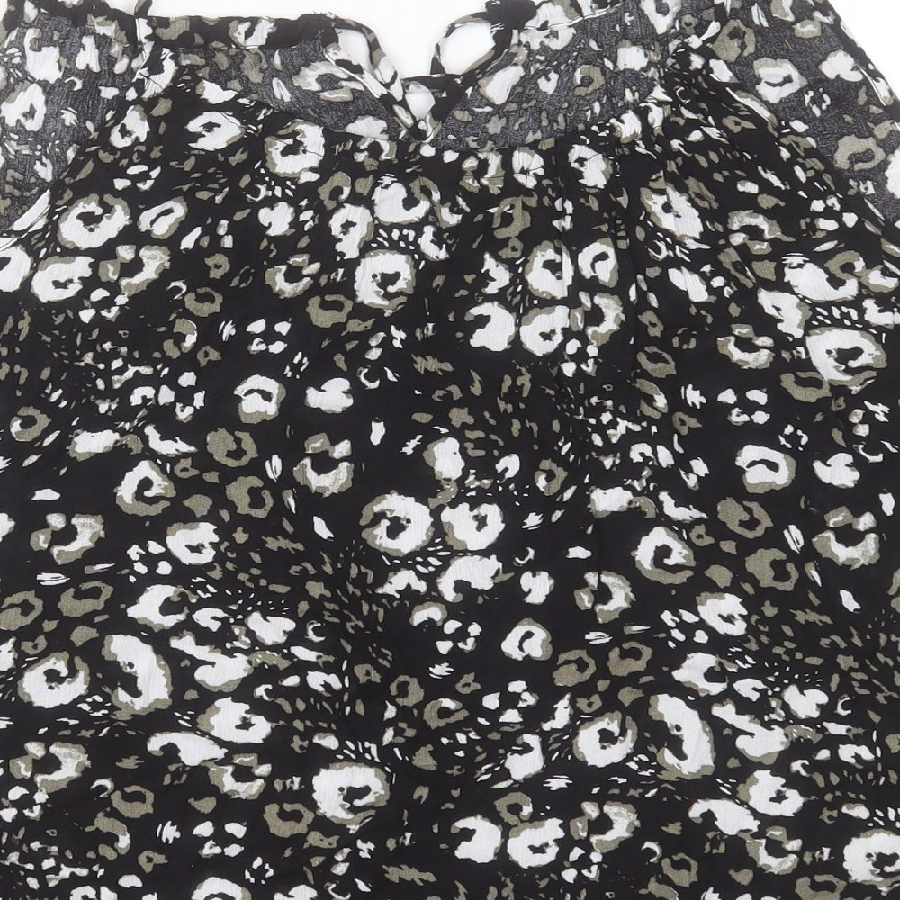 M&Co Womens Multicoloured Animal Print Viscose Camisole Tank Size 12 V-Neck