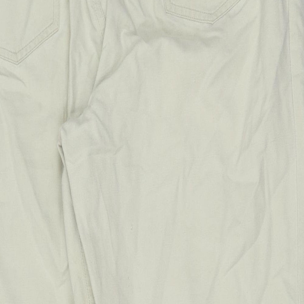 Ejeans Mens Beige Cotton Chino Trousers Size 25 in L25 in Regular Button