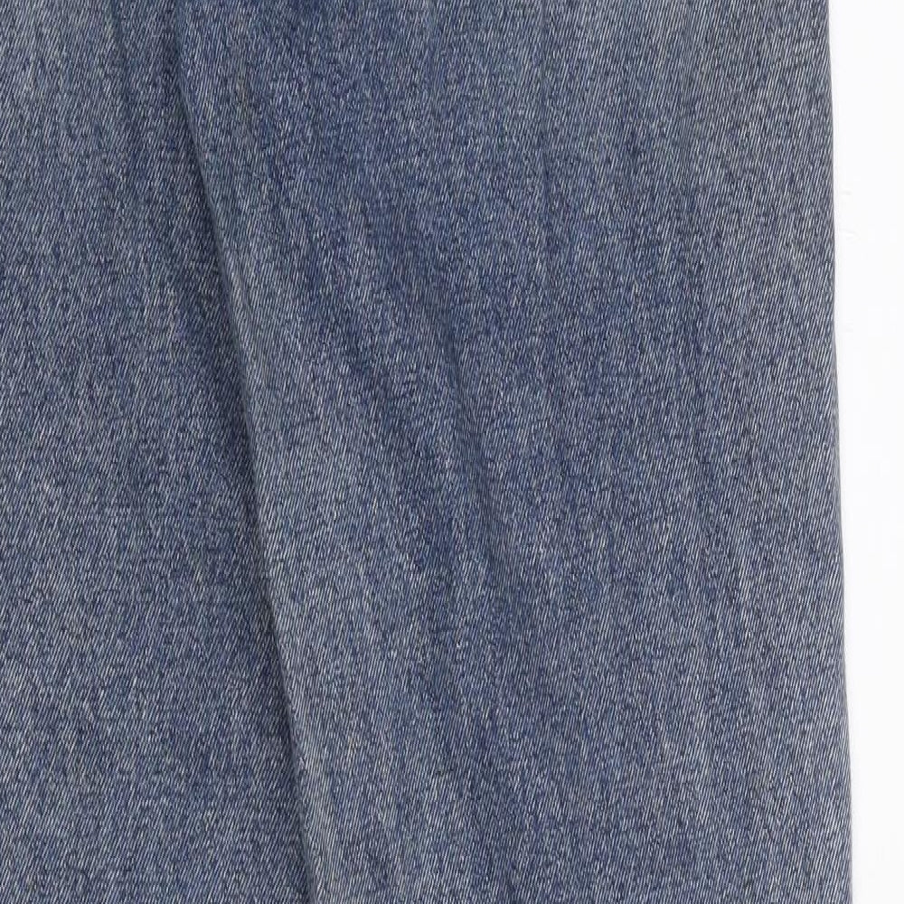 SheIn Womens Blue Cotton Straight Jeans Size XS L32 in Regular Zip