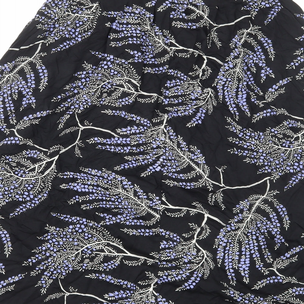 Per Una Womens Multicoloured Floral Cotton A-Line Skirt Size 8