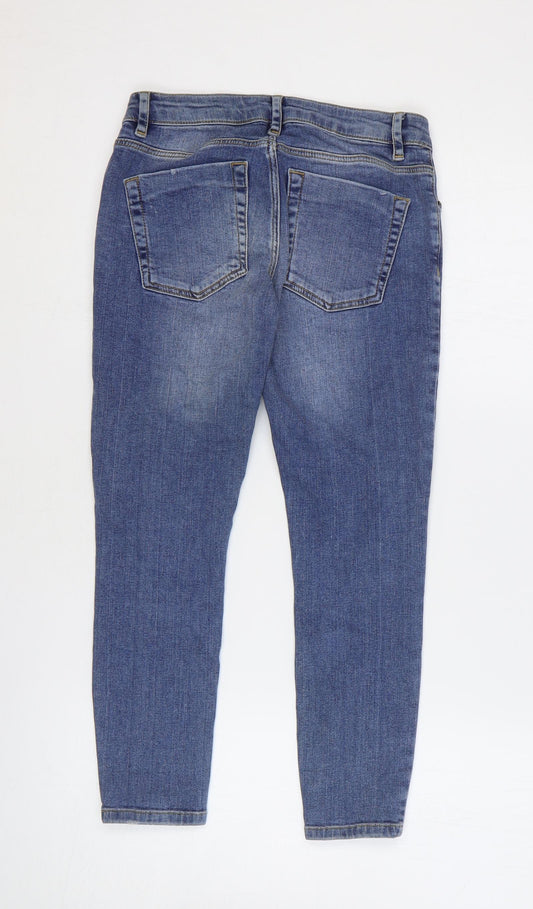 ASOS Womens Blue Cotton Skinny Jeans Size 26 in L26 in Regular Zip