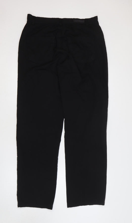 NEXT Mens Black Cotton Straight Jeans Size 32 in Regular Zip