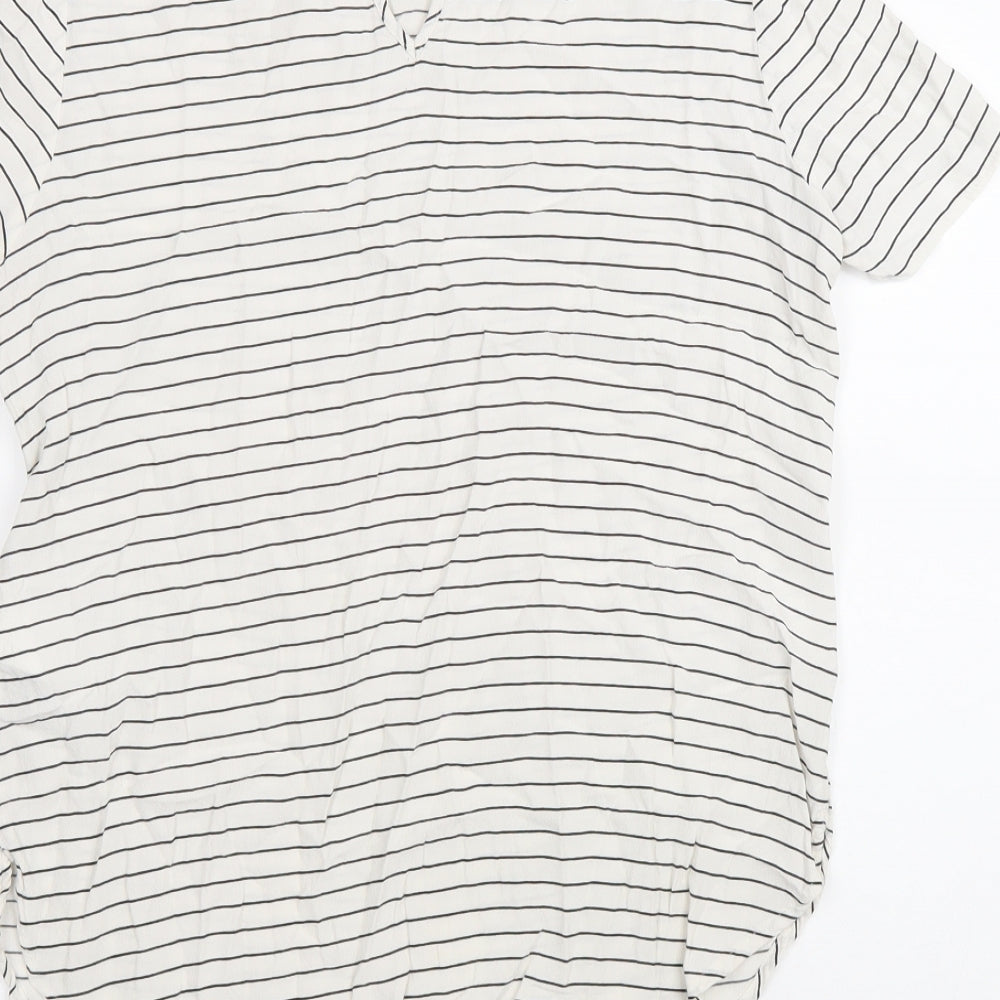 Womens UK Size 38 H&M White Basic T-Shirt