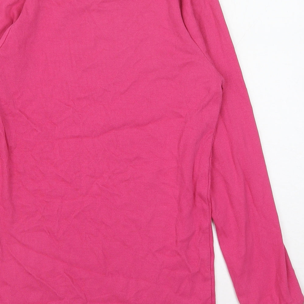 NEXT Girls Pink Cotton Pullover Casual Size 10 Years Round Neck Pullover - Happy To Be ME
