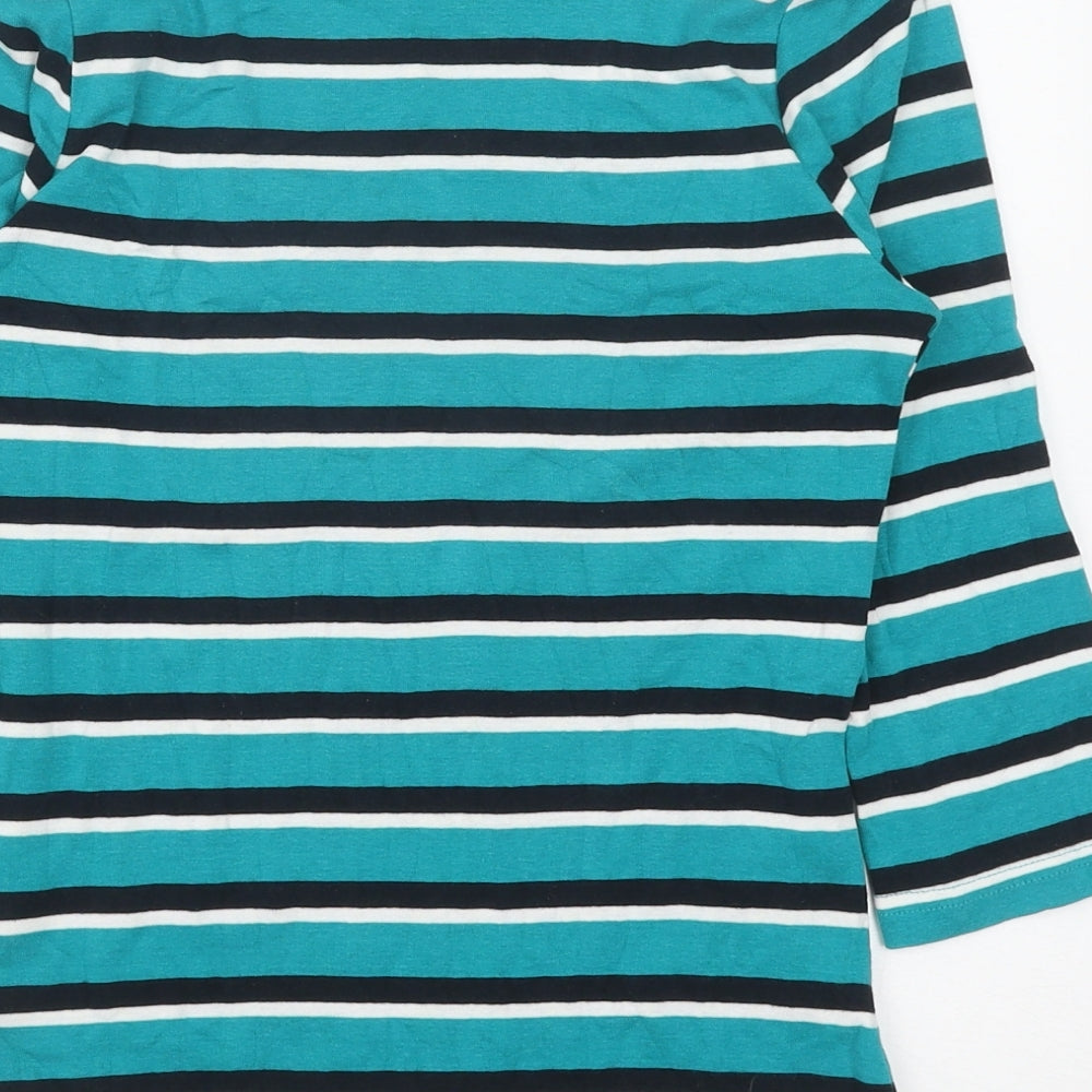 Womens UK Size 10 Peacocks Blue Basic Blouse