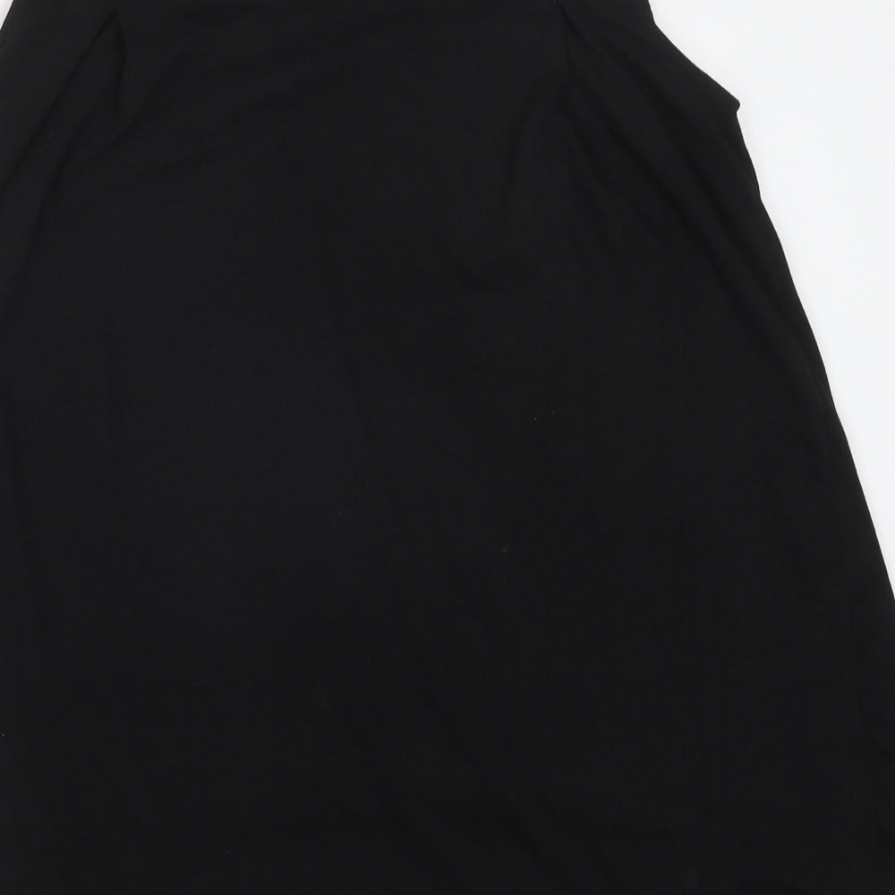 Womens UK Size M Preworn Black Basic Tank