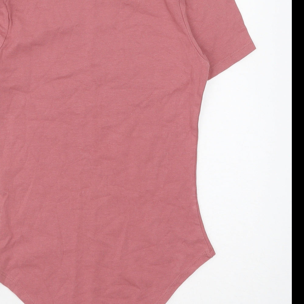 Primark Womens Red Polyester Bodysuit One-Piece Size XS Snap