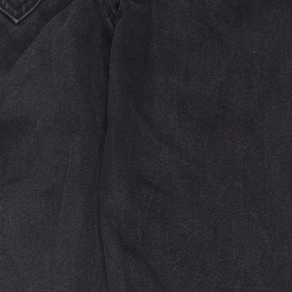 Brand and care label for Noisy may women’s grey cotton skinny jeans, size UK 29, in, 30-inch leg regular button