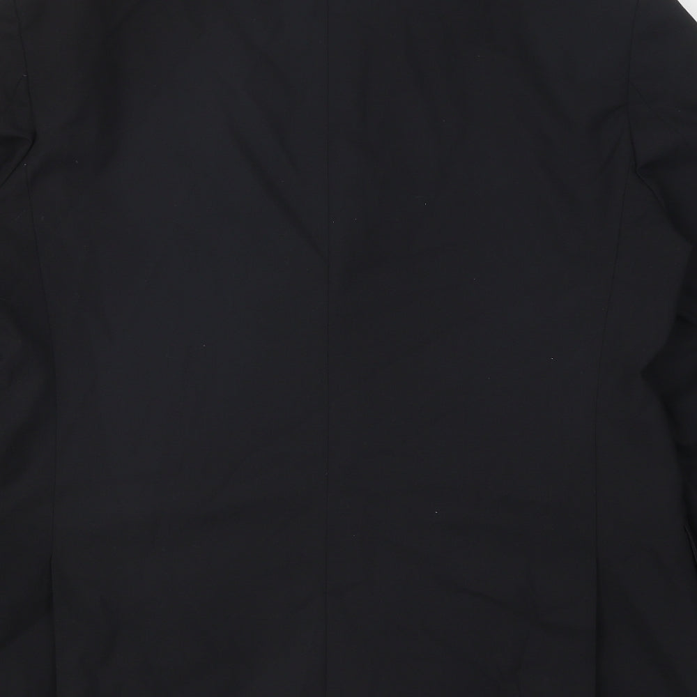 Mens UK Size 42 Simon Jersey Regular Black Suit Jacket