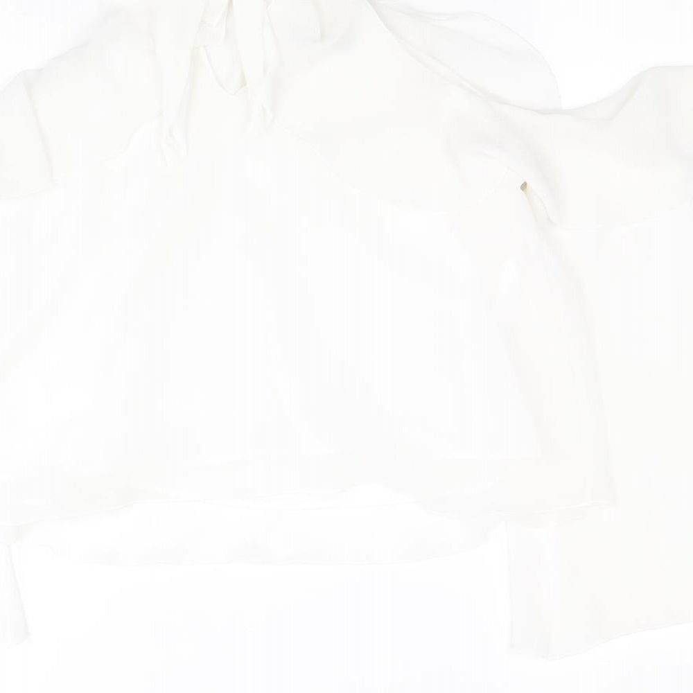 Womens UK Size M Mango White Basic Blouse