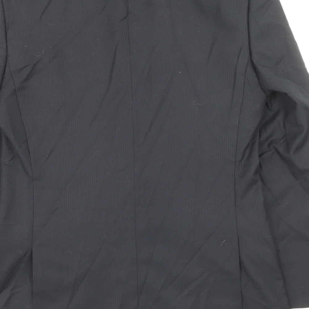 F&F Mens Blue Polyester Jacket Suit Jacket Size 38