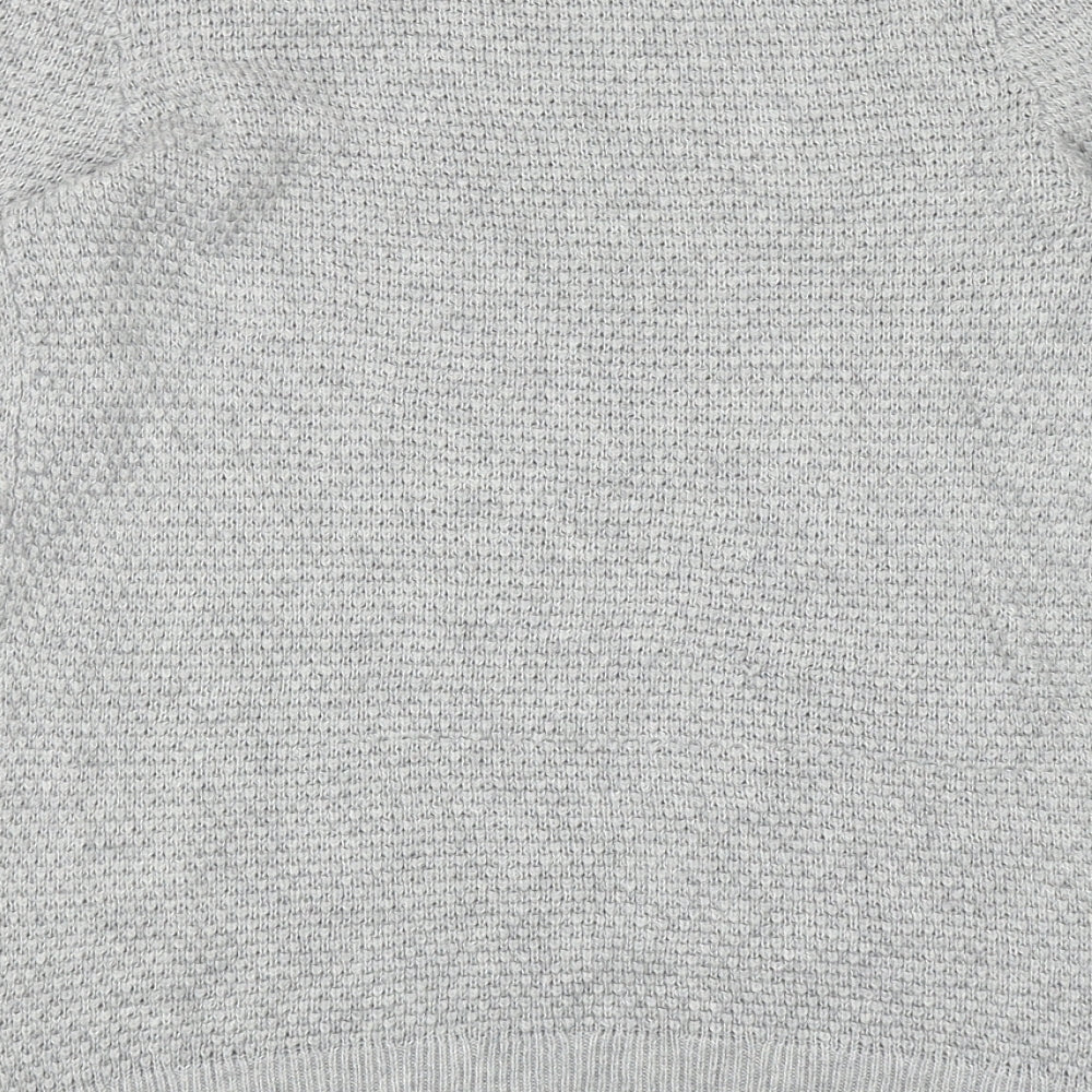 Gap Womens Grey Round Neck Acrylic Pullover Jumper Size M
