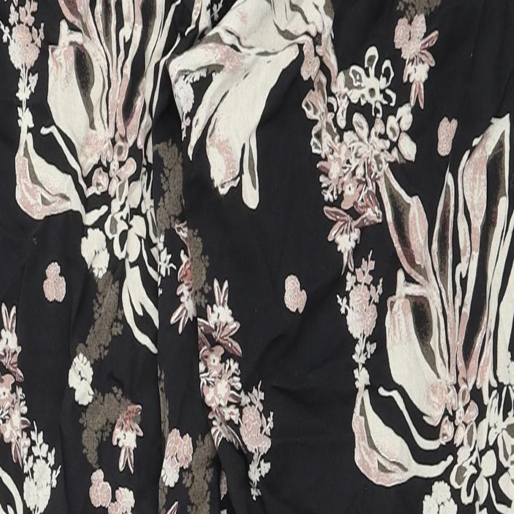 Cream Womens Multicoloured Floral Viscose Trousers Size 12 Regular