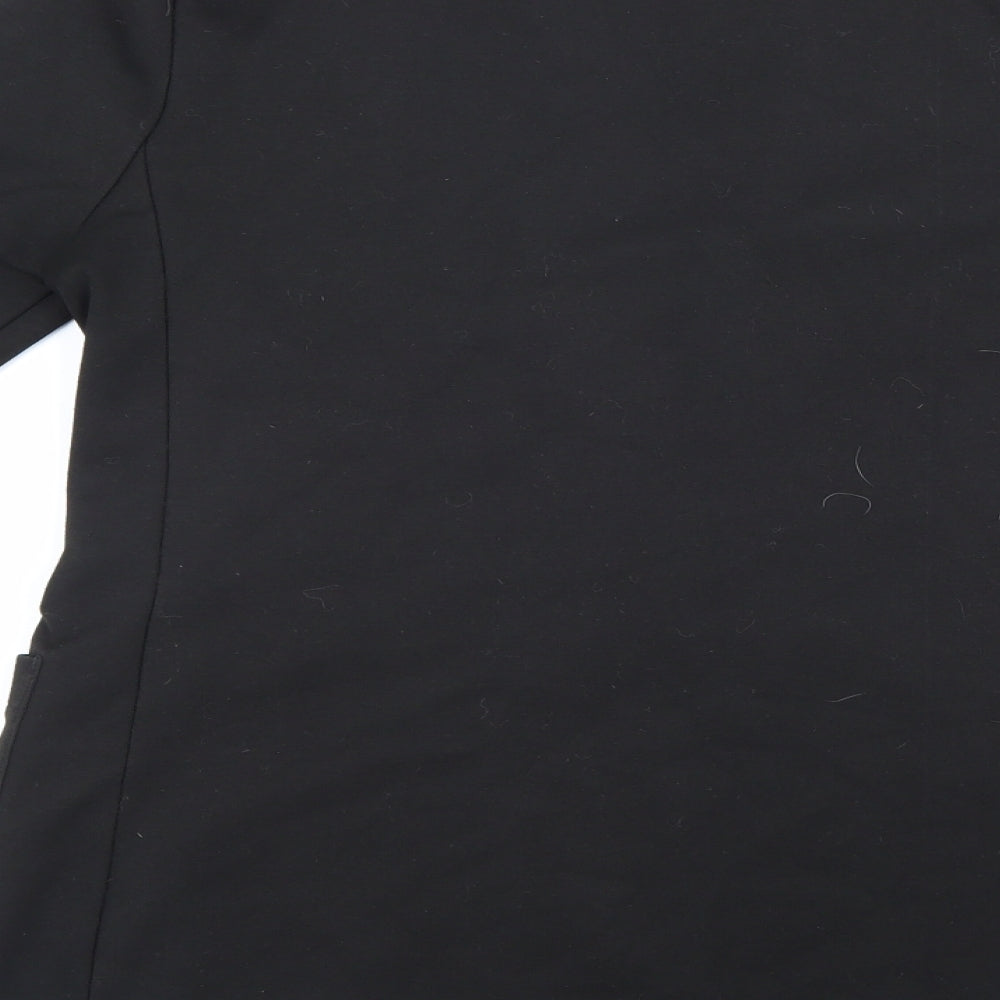 H&M Womens Black Polyester Jacket Suit Jacket Size 38