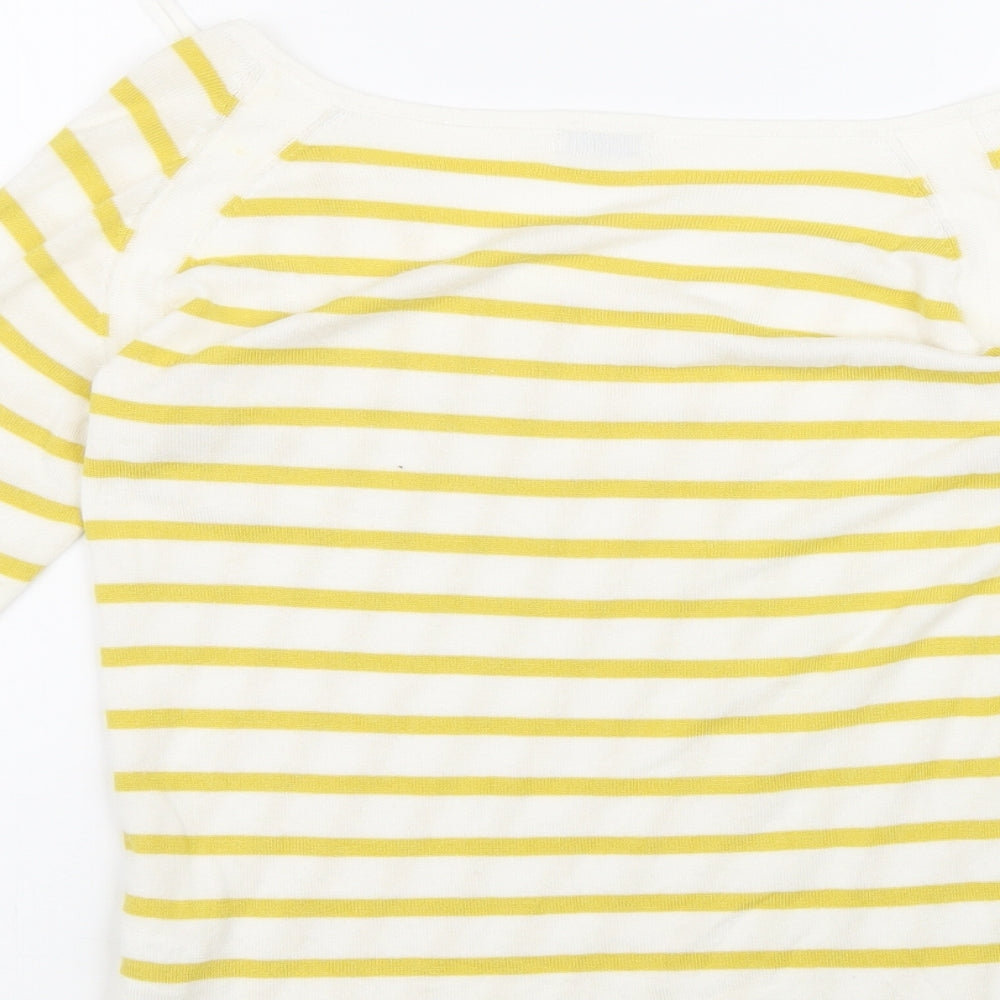 Womens UK Size S Minuet Petite Yellow Basic T-Shirt
