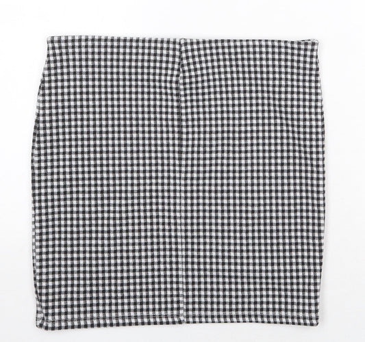 Atmosphere Womens Black Geometric Polyester A-Line Skirt Size 10