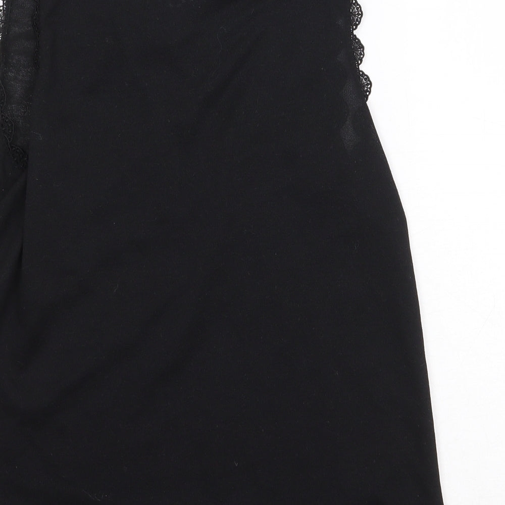 Womens UK Size 8 Topshop Black Basic Tank