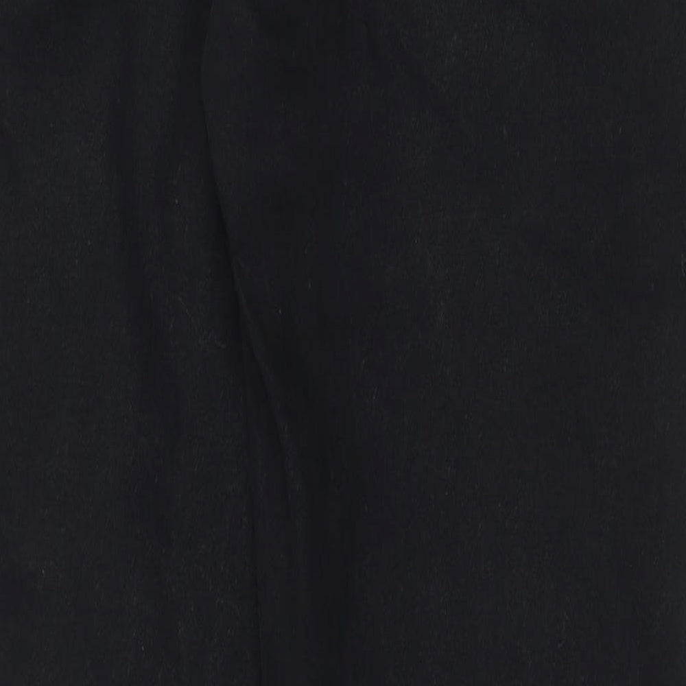River Island Womens Black Cotton Straight Jeans Size 30 Regular Zip