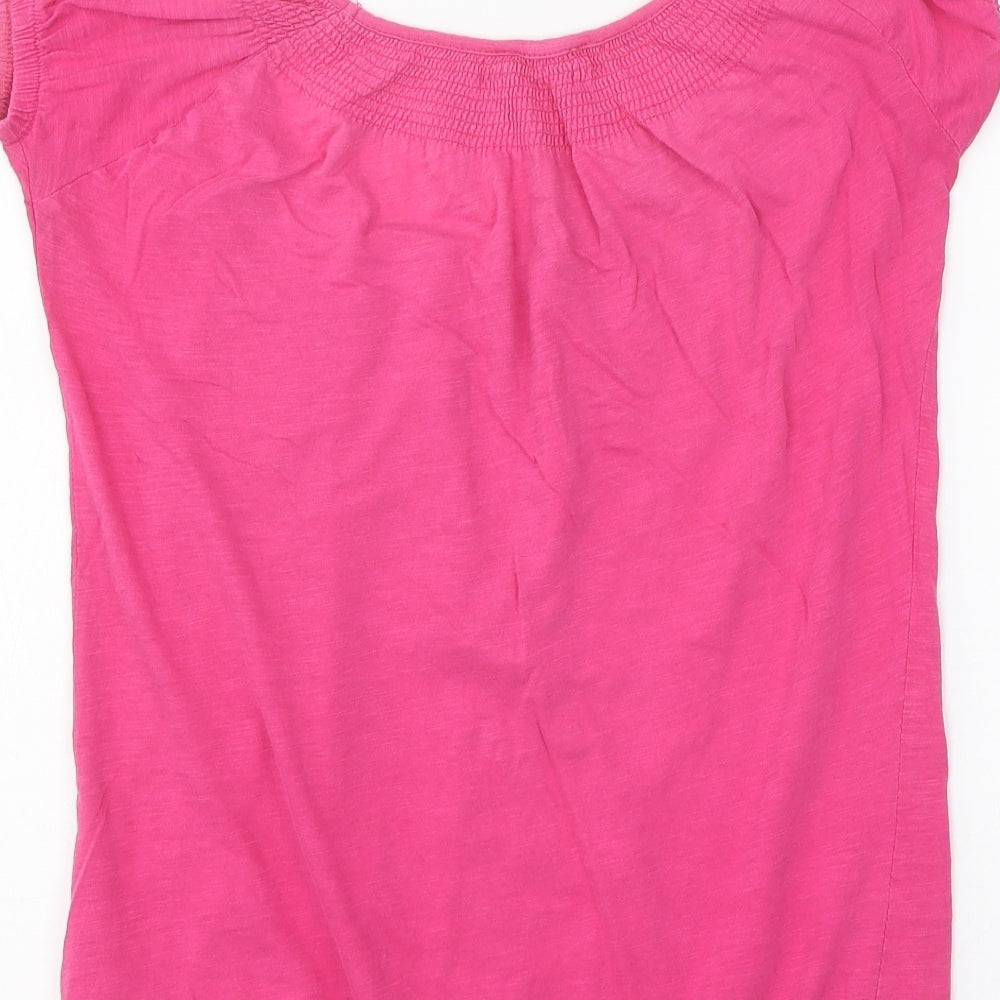 Womens UK Size 6 New Look Pink Basic T-Shirt