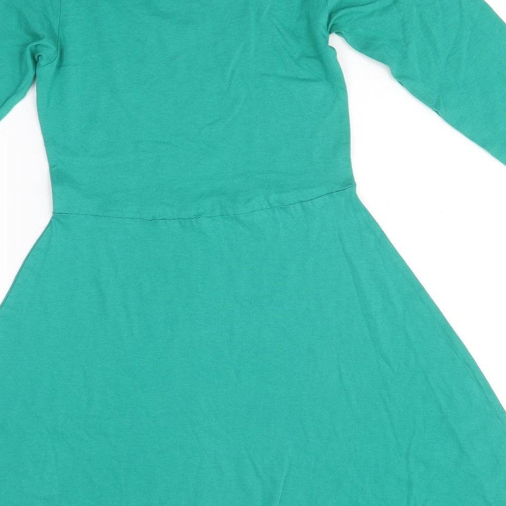 Atmosphere Womens Green Polyester A-Line Size 12 Scoop Neck Pullover