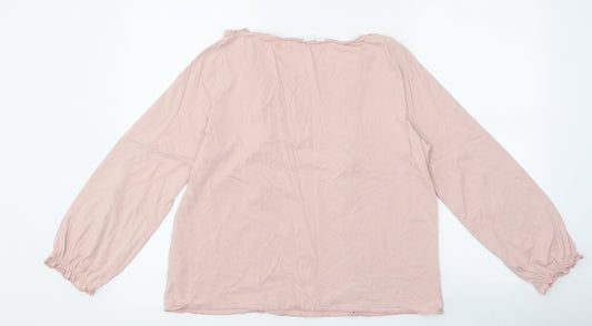 Womens UK Size L Oysho Pink Basic Blouse