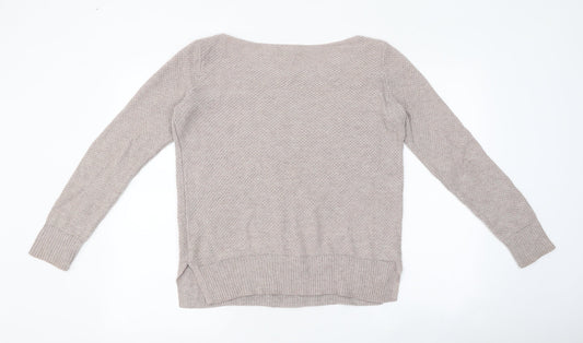 Gap Womens Beige Polyester Pullover Sweatshirt Size S Pullover