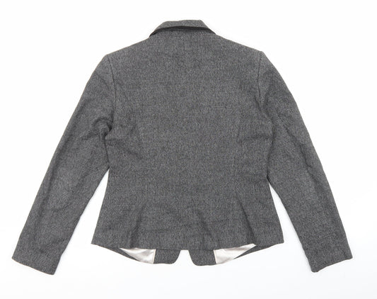 NEXT Womens Grey Polyester Jacket Blazer Size 12