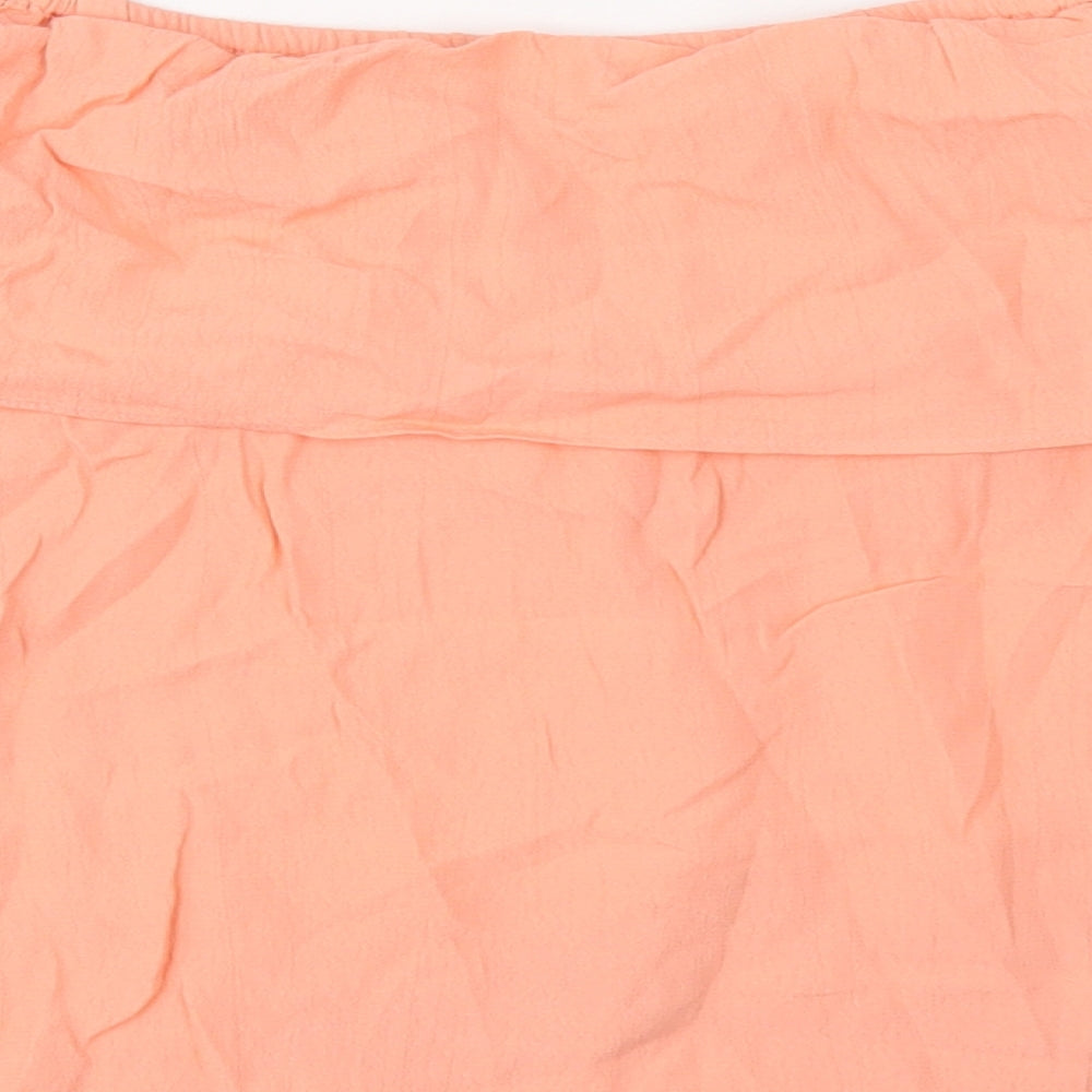 Womens UK Size 10 Miss Selfridge Pink Cropped Blouse