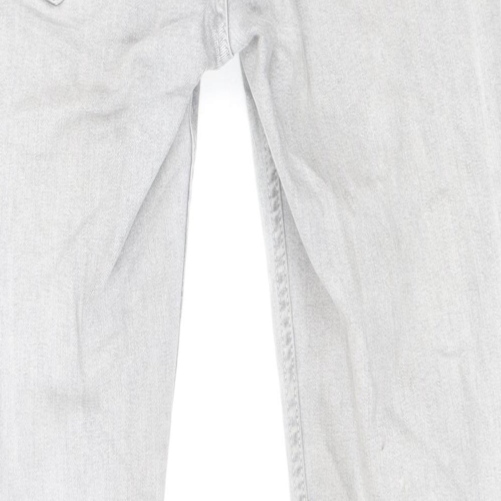 Mango Womens Grey Cotton Skinny Jeans Size 60 in Regular Zip