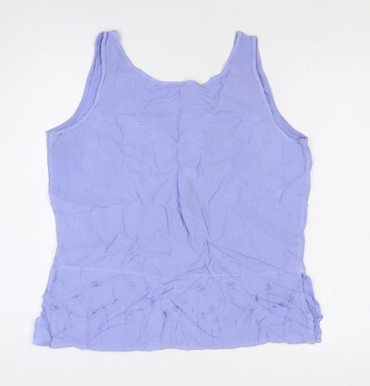 Womens UK Size 12 Marks and Spencer Blue Basic Tank