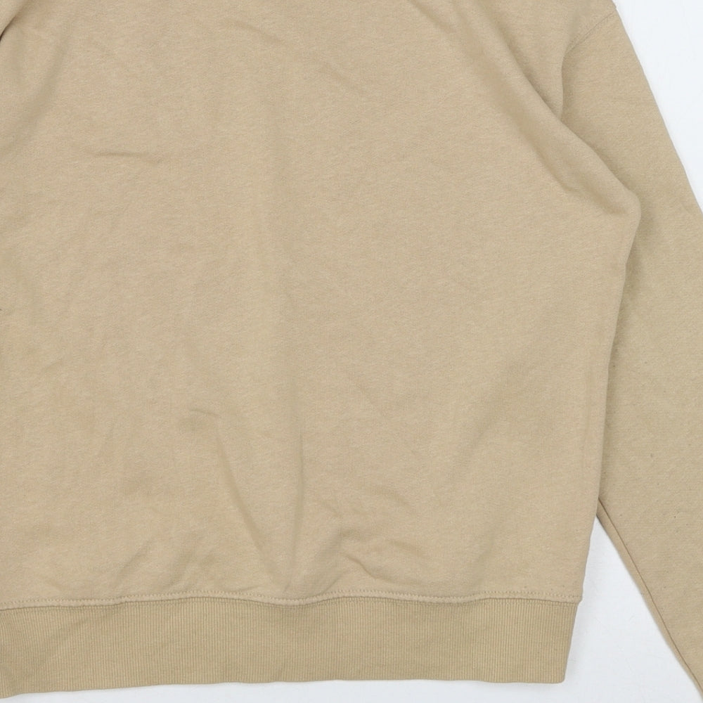 H&M Womens Beige Cotton Pullover Sweatshirt Size XS Pullover
