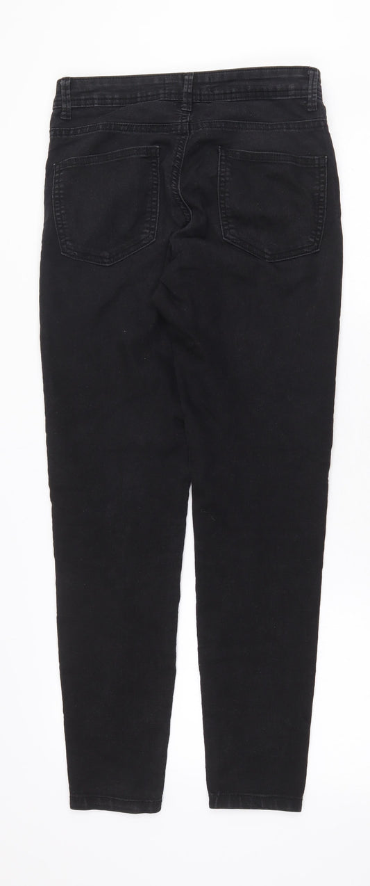 Denim & Co. Womens Black Cotton Skinny Jeans Size 10 Regular Zip