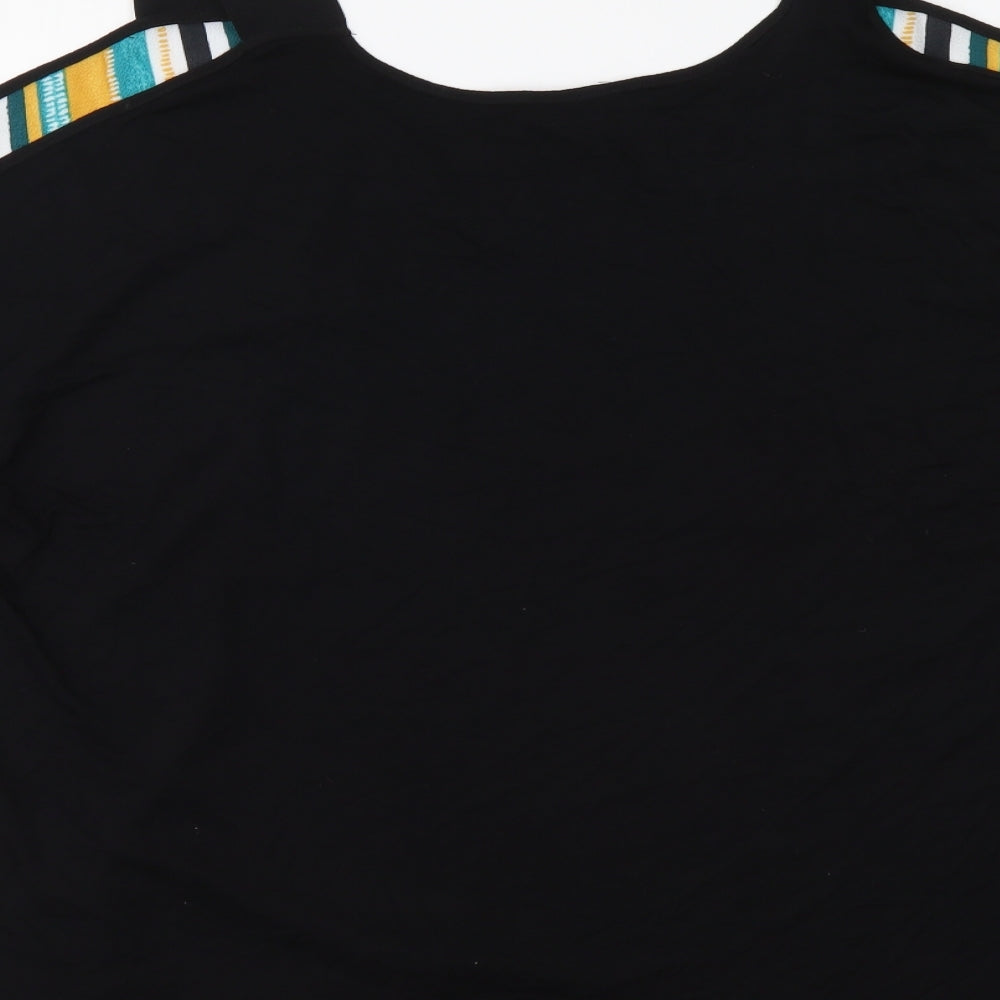 Papaya Womens Multicoloured Striped Polyester Basic Blouse Size 18 Scoop Neck - Cold Shoulder