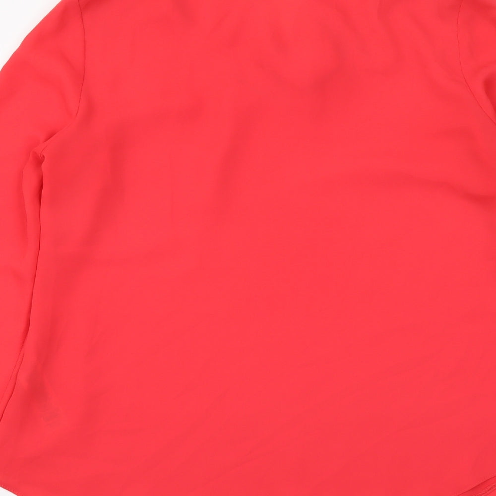 Womens UK Size 8 Wallis Red Basic Blouse