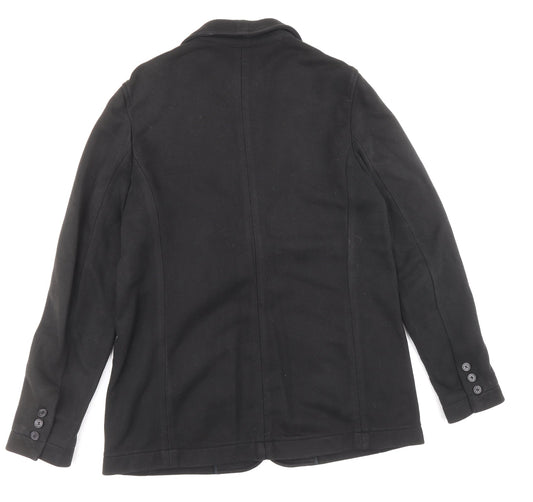 Ann Taylor Womens Black Jacket Blazer Size M Button