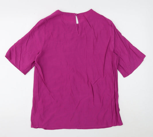 Womens UK Size 12 Marks and Spencer Purple Basic Blouse