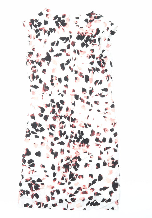 In Wear Womens Multicoloured Geometric Polyester Tank Dress Size 10 V-Neck Zip