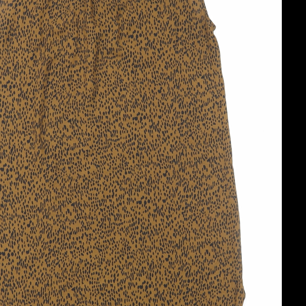 Womens UK Size 10 H&M Brown Basic Blouse
