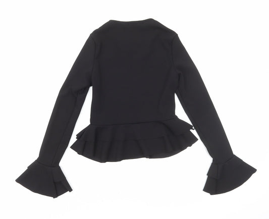 Womens UK Size 8 Stylewise Black Basic T-Shirt