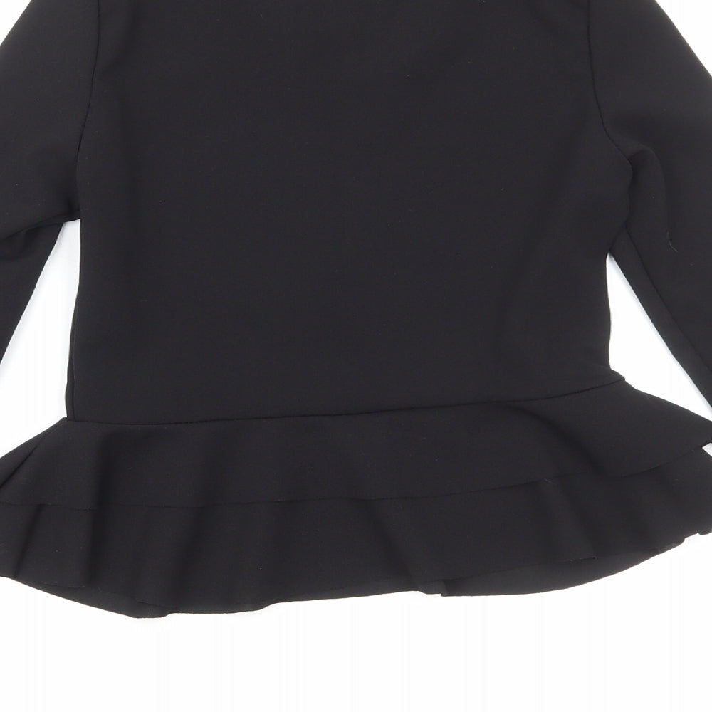 Womens UK Size 8 Stylewise Black Basic T-Shirt