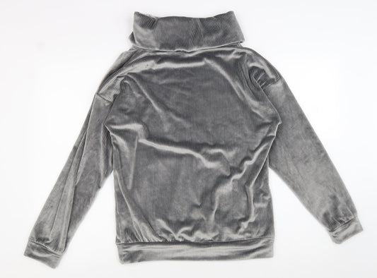 Nutmeg Womens Grey Roll Neck Polyester Pullover Jumper Size 10