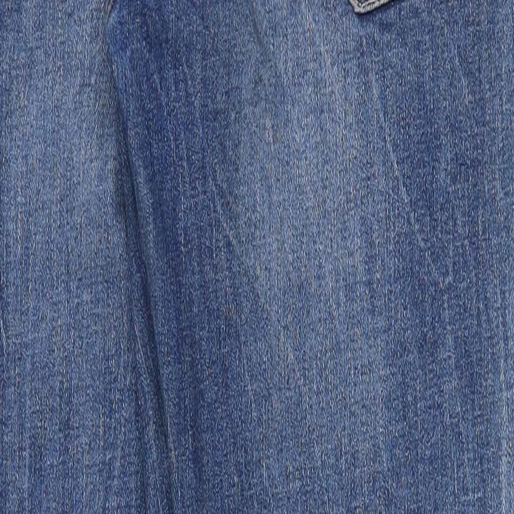 NEXT Womens Blue Cotton Skinny Jeans Size 10 Regular Zip