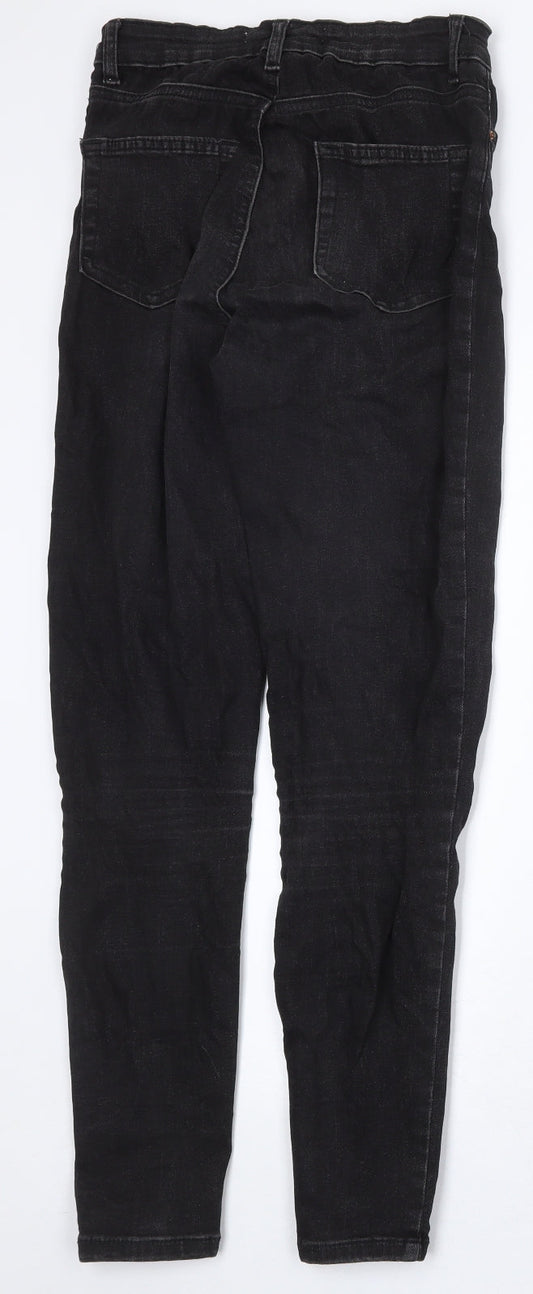 Denim & Co. Womens Grey Cotton Skinny Jeans Size 6 Regular Zip